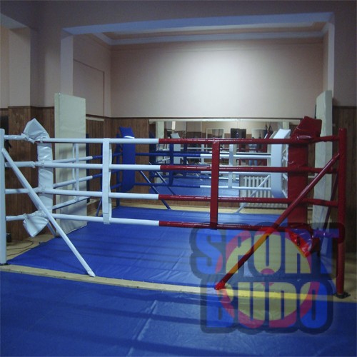 Ринг боксерський канати підлоговий 6 м х 6 м, 16 шт., настил 7м х 7м