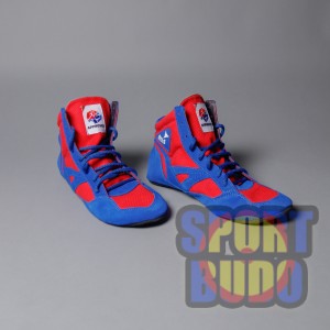 Борцовки STELS красные + синие (натуральная замша)